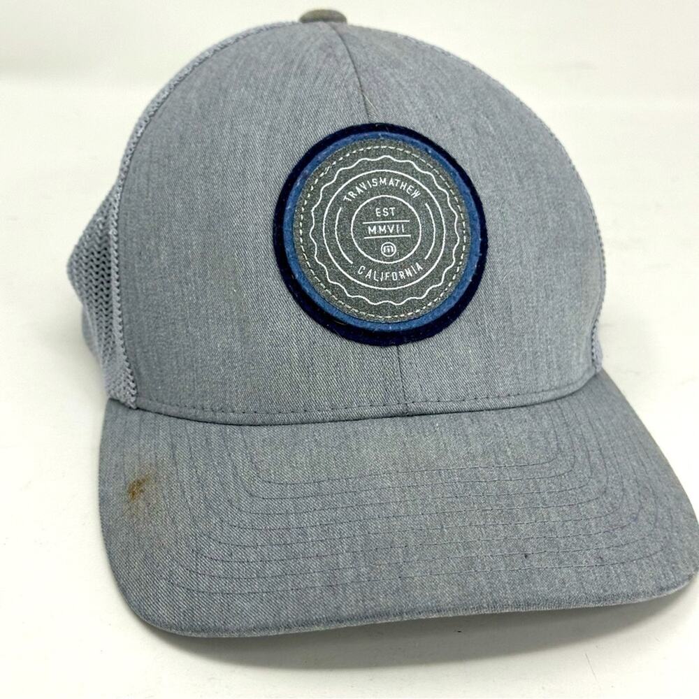 Travis Mathews Trucker Style Baseball cap Hat Activewear- GRAY